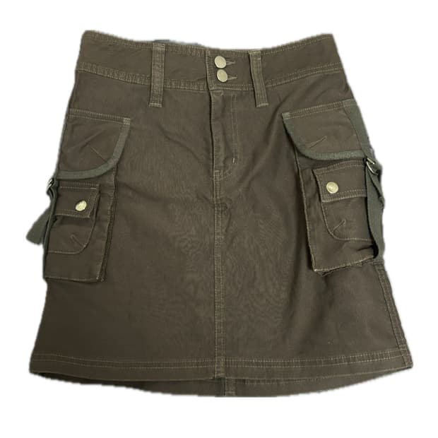 빈티지 카고 미디스커트