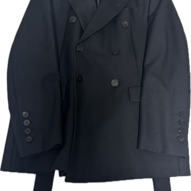 우영미 19FW 피크드 라벨 블레이저 46