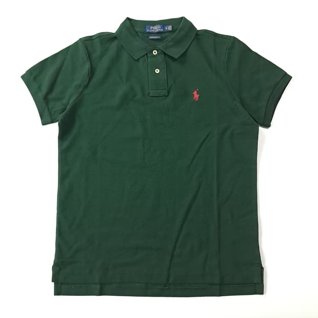 CK177 M 폴로 레드포니 포레스트그린 반팔 메쉬 카라 티셔츠