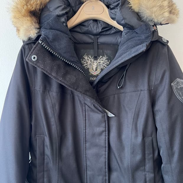 노비스 여성 블랙 덕다운패딩점퍼 후드패딩점퍼