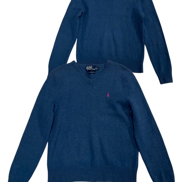 폴로 랄프로렌 램스울 브이넥 니트 M