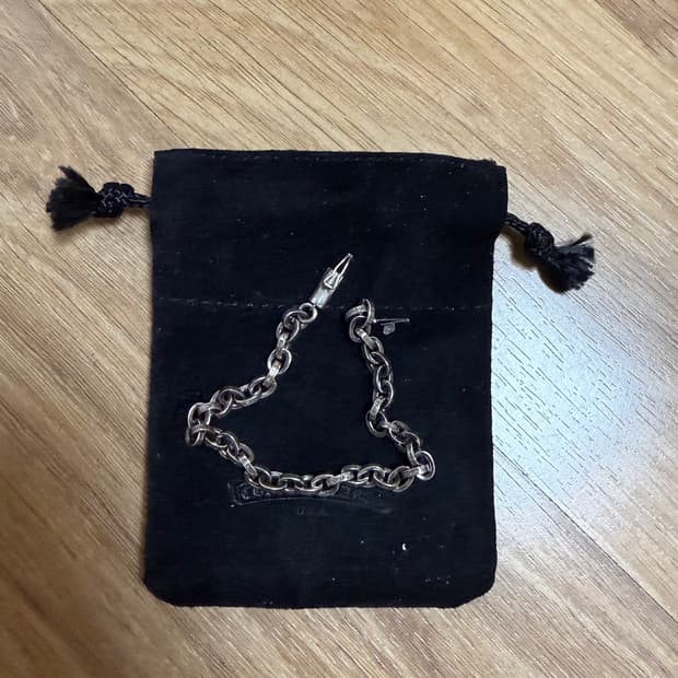 크롬하츠 페이퍼체인 팔찌 7인치