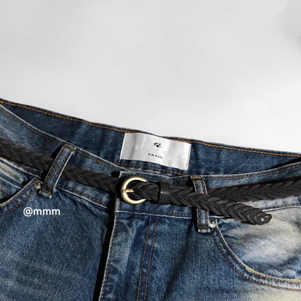 [Unisex] 위빙 레더 벨트