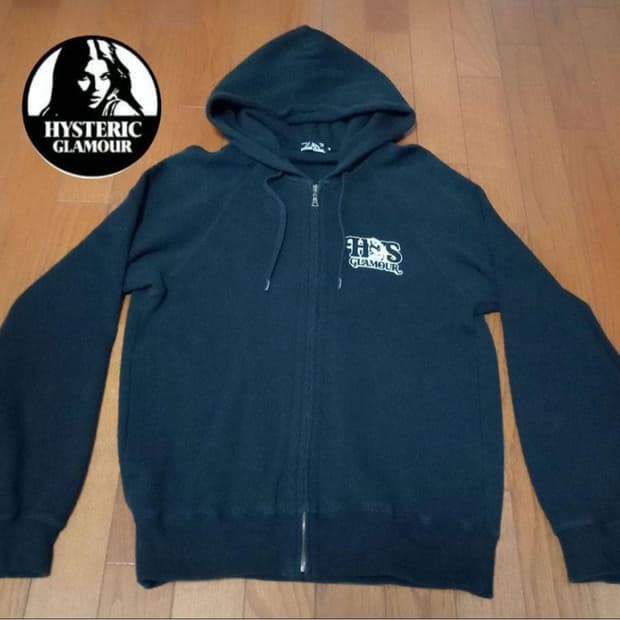 히스테릭 글래머 HYS 로고 자수 후드 집업