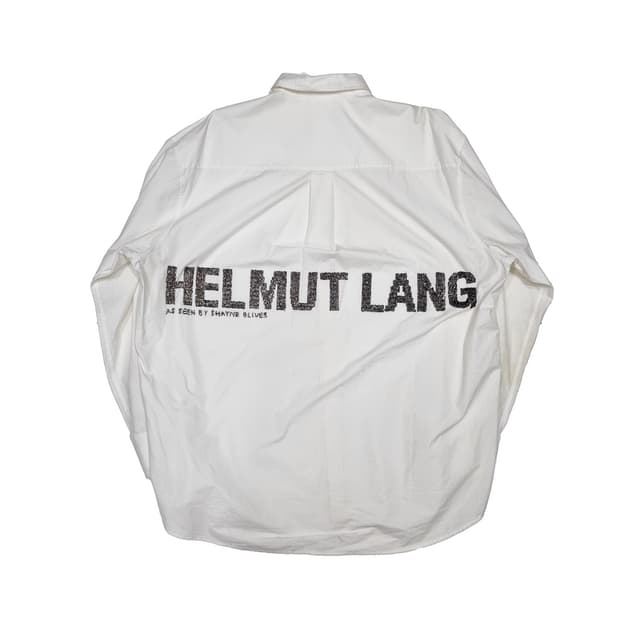 헬무트랭 - 18SS 비즈 로고 셔츠 - 화이트 - L 