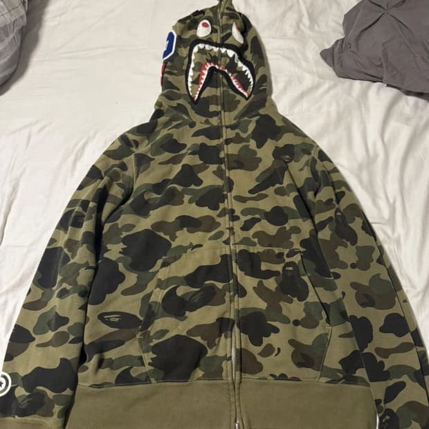 베이프 샤크 후드집업 녹계