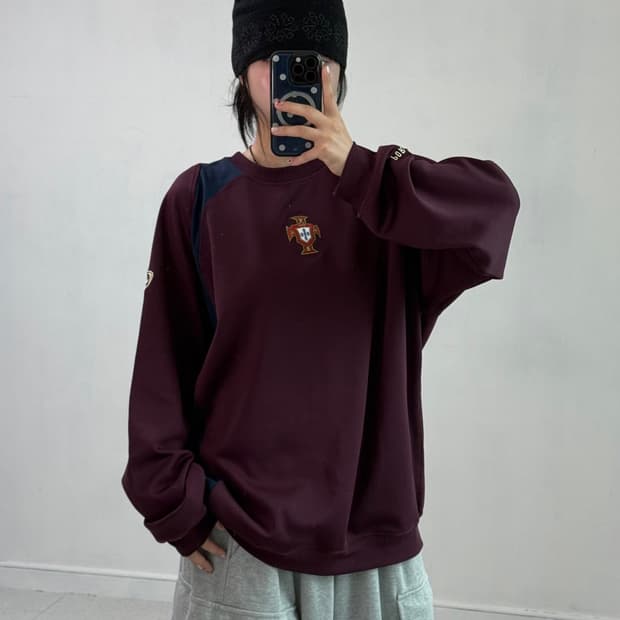 나이키 포르투갈 버건디 써멀탑