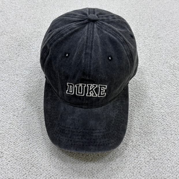F 빈티지 DUKE 레터링 워싱 볼캡 0611E2