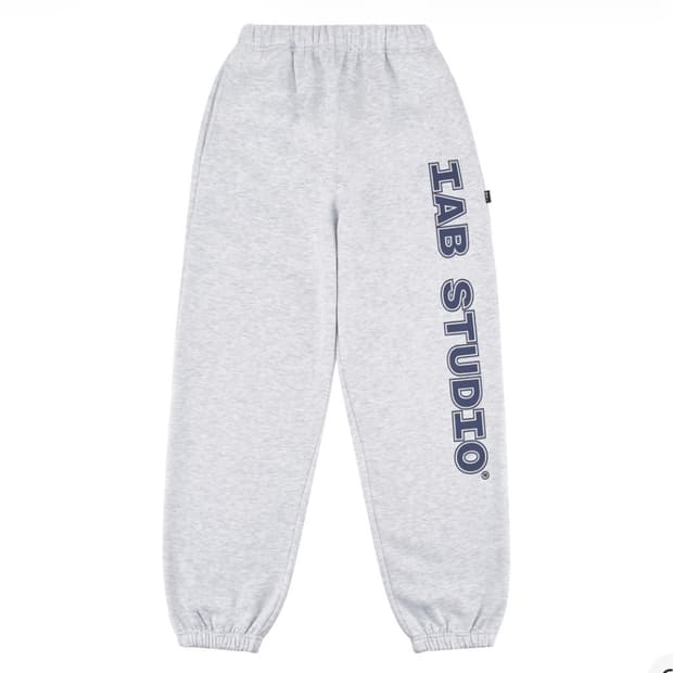 아이앱 스튜디오 아이앱 스트레이트 로고 스웨트팬츠 라이트 그레이 L