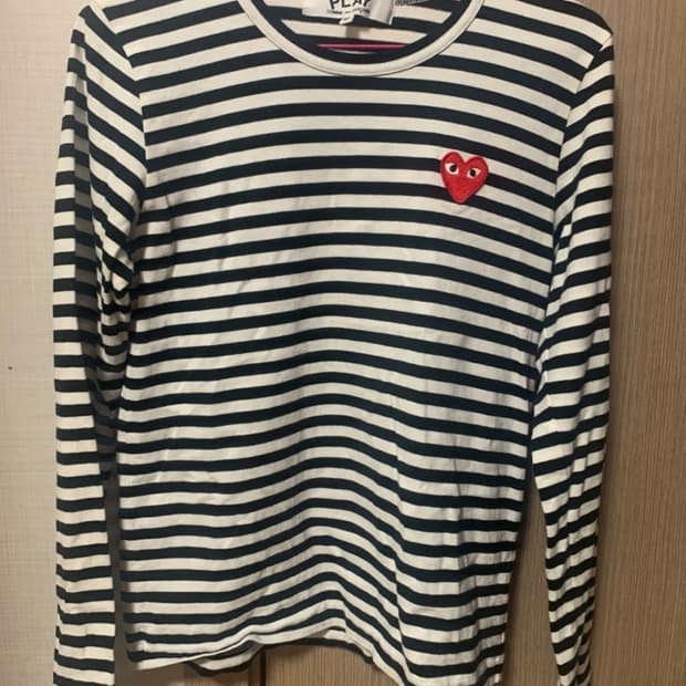 꼼데가르송 스트라이프 롱 슬리브