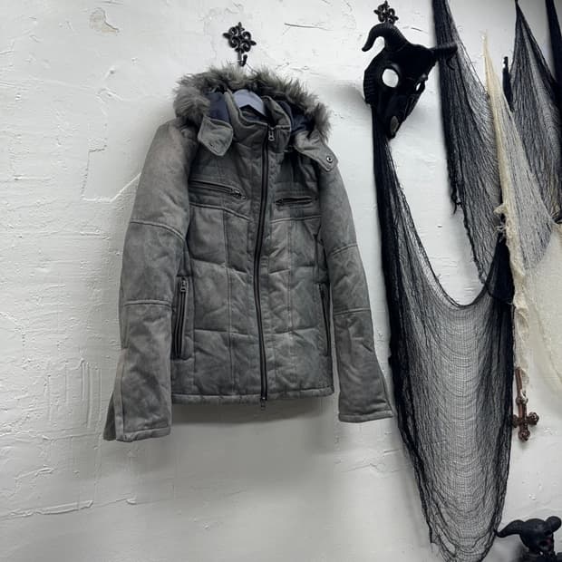 Tornado mart fake swede fur down jacket