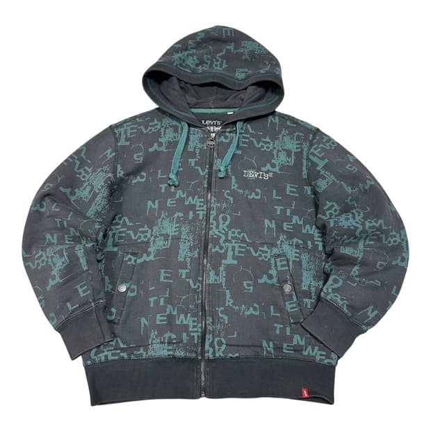 ✨ (바배) 리바이스 펑크 레터링 기모 후드집업