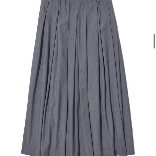 파르티멘토우먼 컷 오프 게더링 플리츠 맥시 스커트