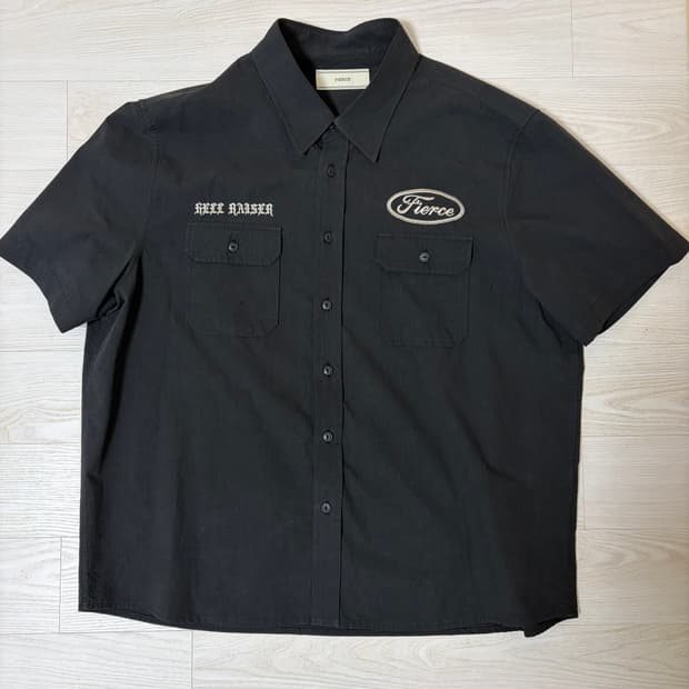 피어스 메카닉셔츠 m 블랙 새상품