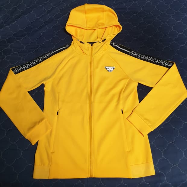 (단종매물) 다이나핏 딱붙핏 사이드 암 밴드 로고 후드집업 져지 (S)