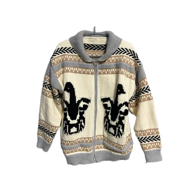 🪽빈티지 노르딕 니트 집업