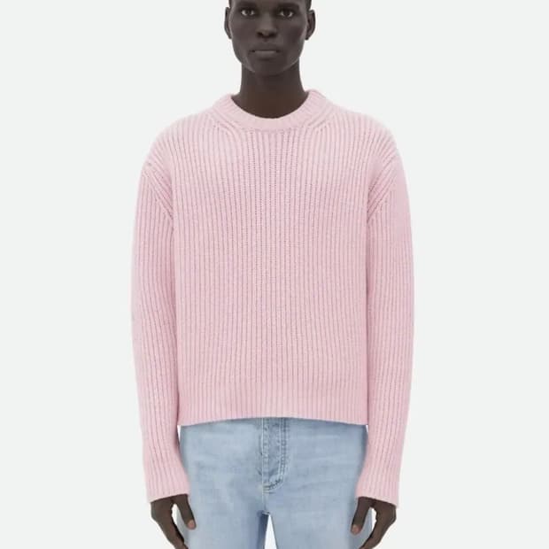 [미개봉 새상품] 보테가베네타 23FW 캐시미어 니트 인디핑크 M