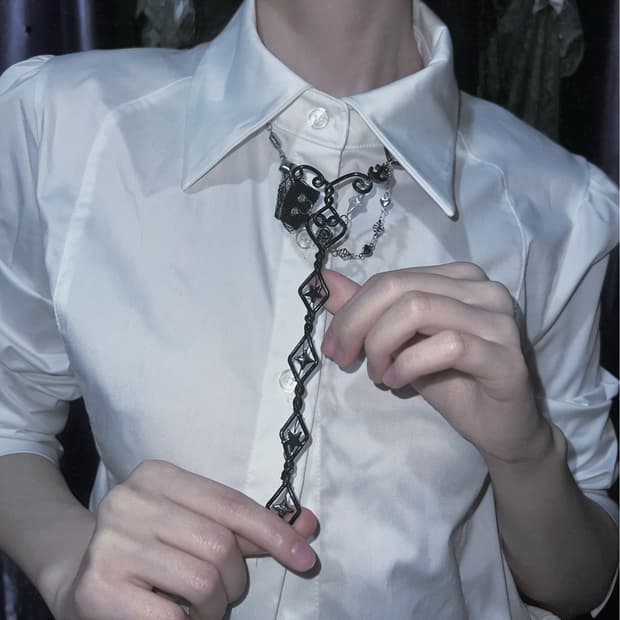 jewel tie necklace