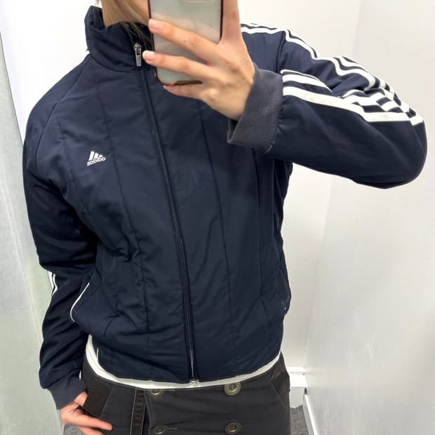 아디다스 네이비 패딩