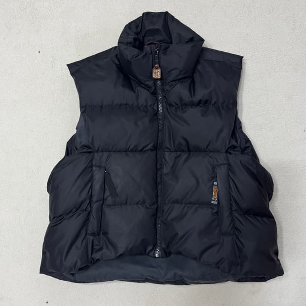 캐피탈 립스탑 나일론 다운 버거 킬 조끼 블랙