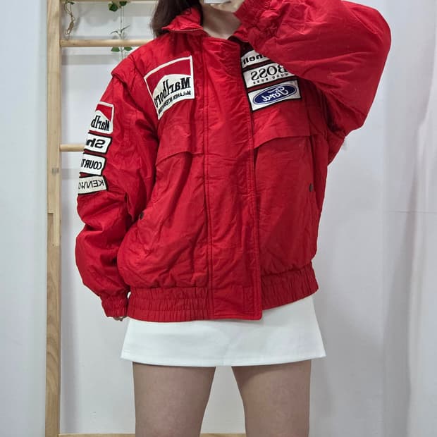 [프립]L/희귀제품. 90s 말보로 맥라렌 F1 레이싱 패치 자켓