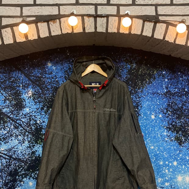 ⚜️MLB(엠엘비) 올드스쿨 데님 후드 재킷