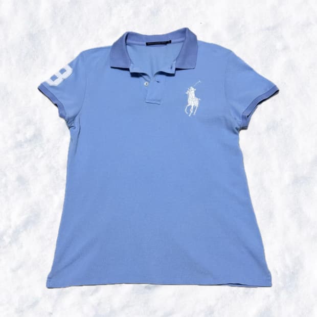 폴로 랄프로렌 빅포니 시나모 스카이 화이트 골프 반팔 