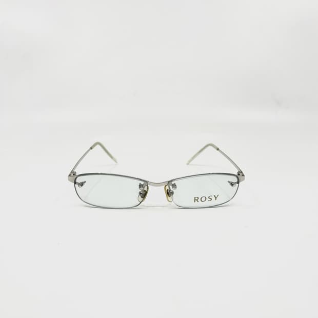 Rosy vintage 빈티지 데드스탁 실버 메탈 y2k 반무테 안경