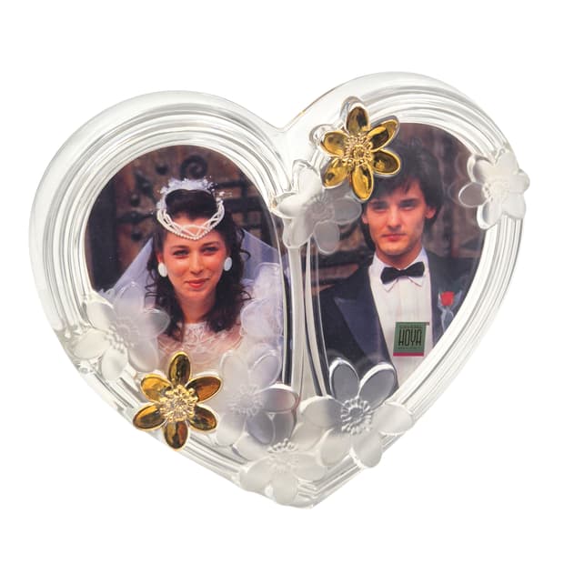 90s 호야 크리스탈 하트 꽃잎 액자