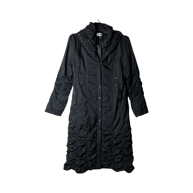 [JPN] 재팬 빈티지 셔링 스터드 트렌치코트