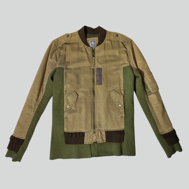 [M]미하라야스히로 레이어드 봄버 자켓