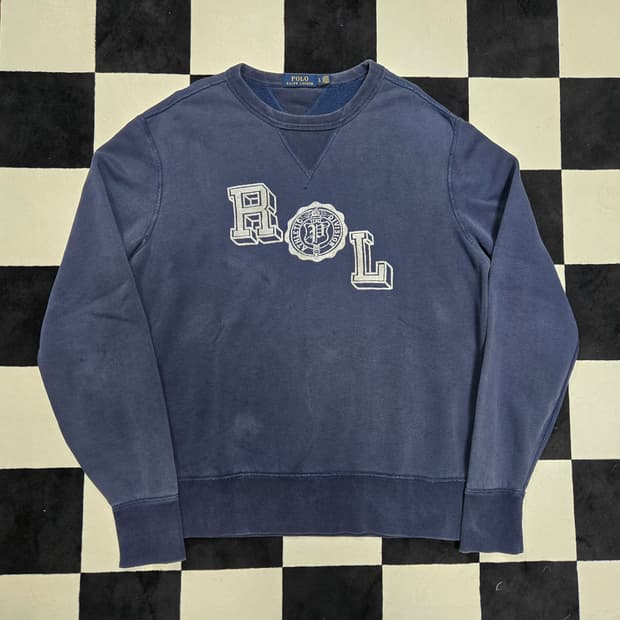 L 폴로랄프로렌 RL 피그먼트 스웻셔츠 네이비
