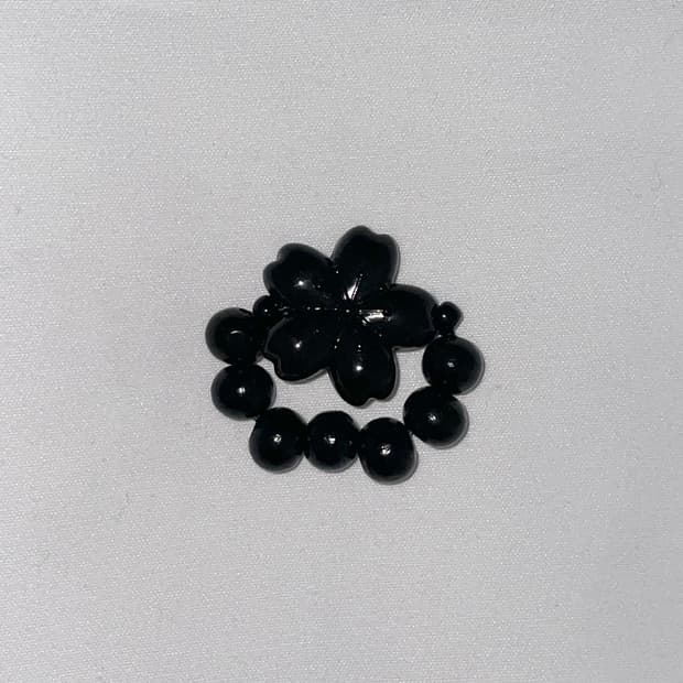 블랙꽃 반지