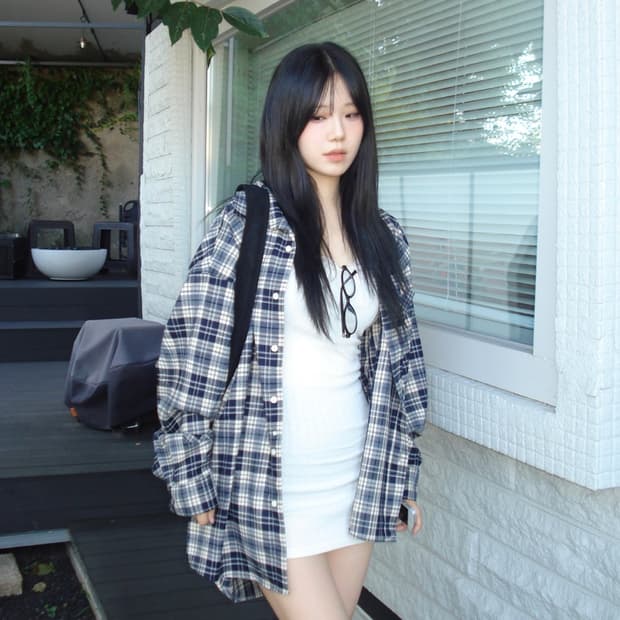 아워캐비넷  heavy check shirts