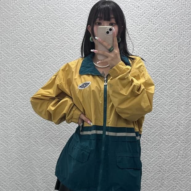 엄브로 올드스쿨 레트로 00's 빈티지 바람막이 자켓 M C13798