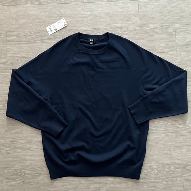 (새상품) 일본 유니클로 코튼 크루넥 니트