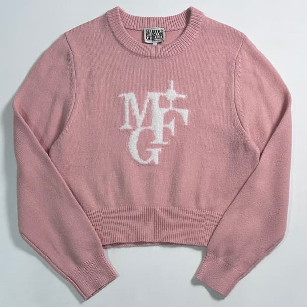 마리데프랑소와저버 핑크 크롭 니트