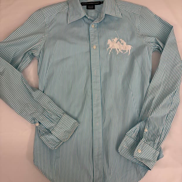 [2] 랄프로렌 스포츠 스트라이프 셔츠 하늘색