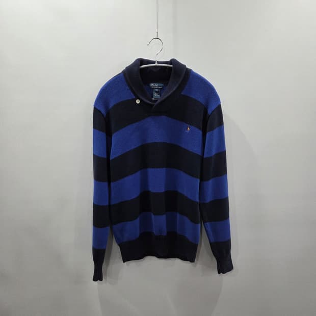 폴로랄프로렌 우먼 숄카라 스트라이프 니트 XL 