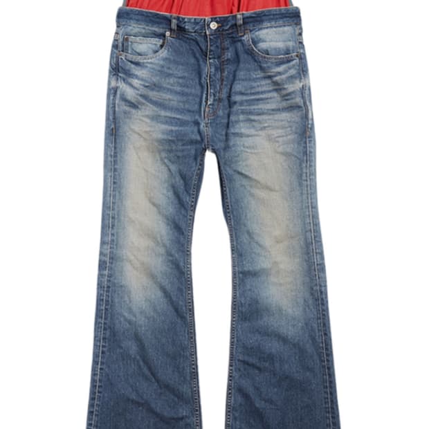 발렌시아가 레이어드 진 데님 팬츠