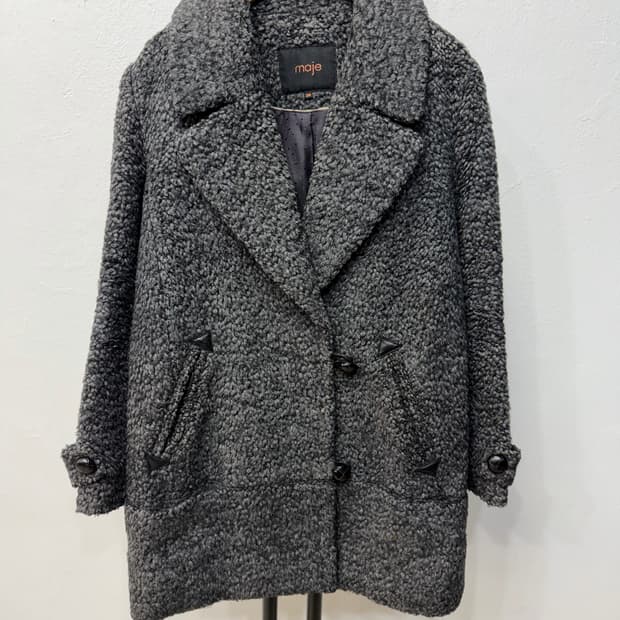 정품) maje 마쥬 회색 여성 코트 36