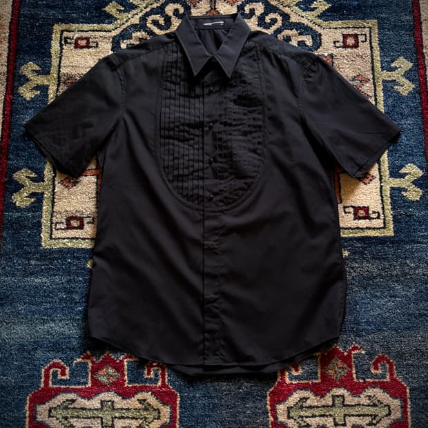 Lad Musician pleated bib shirt
