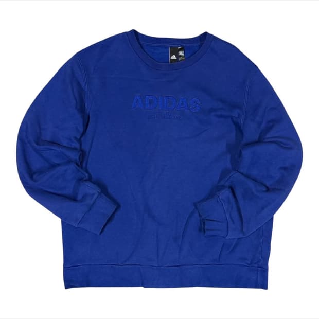  (바배) 아디다스 자수 로고 크루 맨투맨