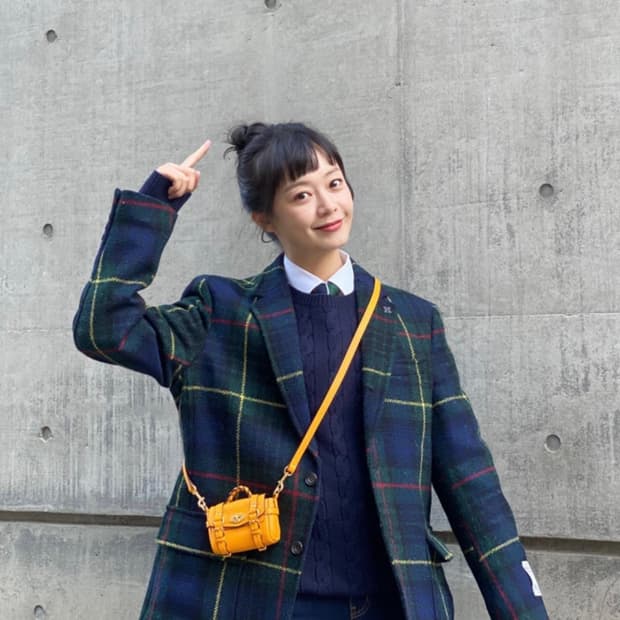 헤지스 트위드 체크자켓 105