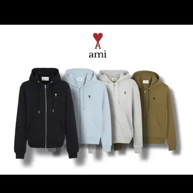 🔥[새상품/QR정품]🔥아미 드 꾀흐 후드집업 스몰로고 4 colors