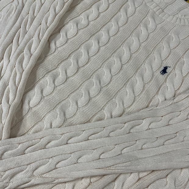 새상품) 폴로 랄프로렌 케이블 아이보리 니트