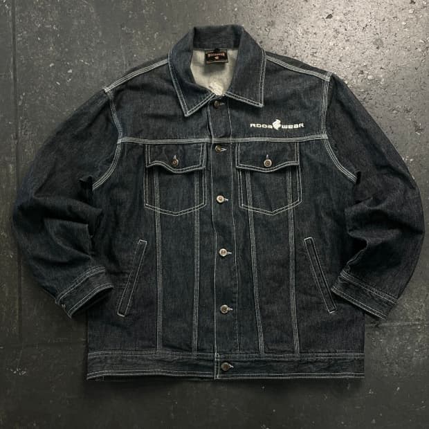 100 로카웨어 자수 데님 자켓 