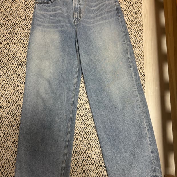 렉토 와이드 연청 데님 M