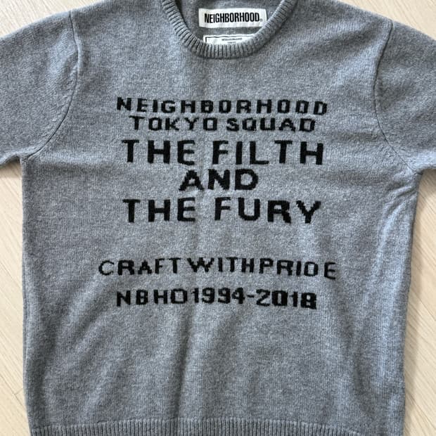 네이버후드 그레이 울니트 m사이즈