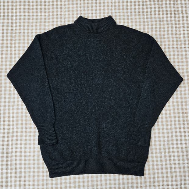 유니클로 울 하이넥 얇은 니트 남자100